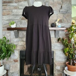 Black Cotton Tunic Sundress Size L